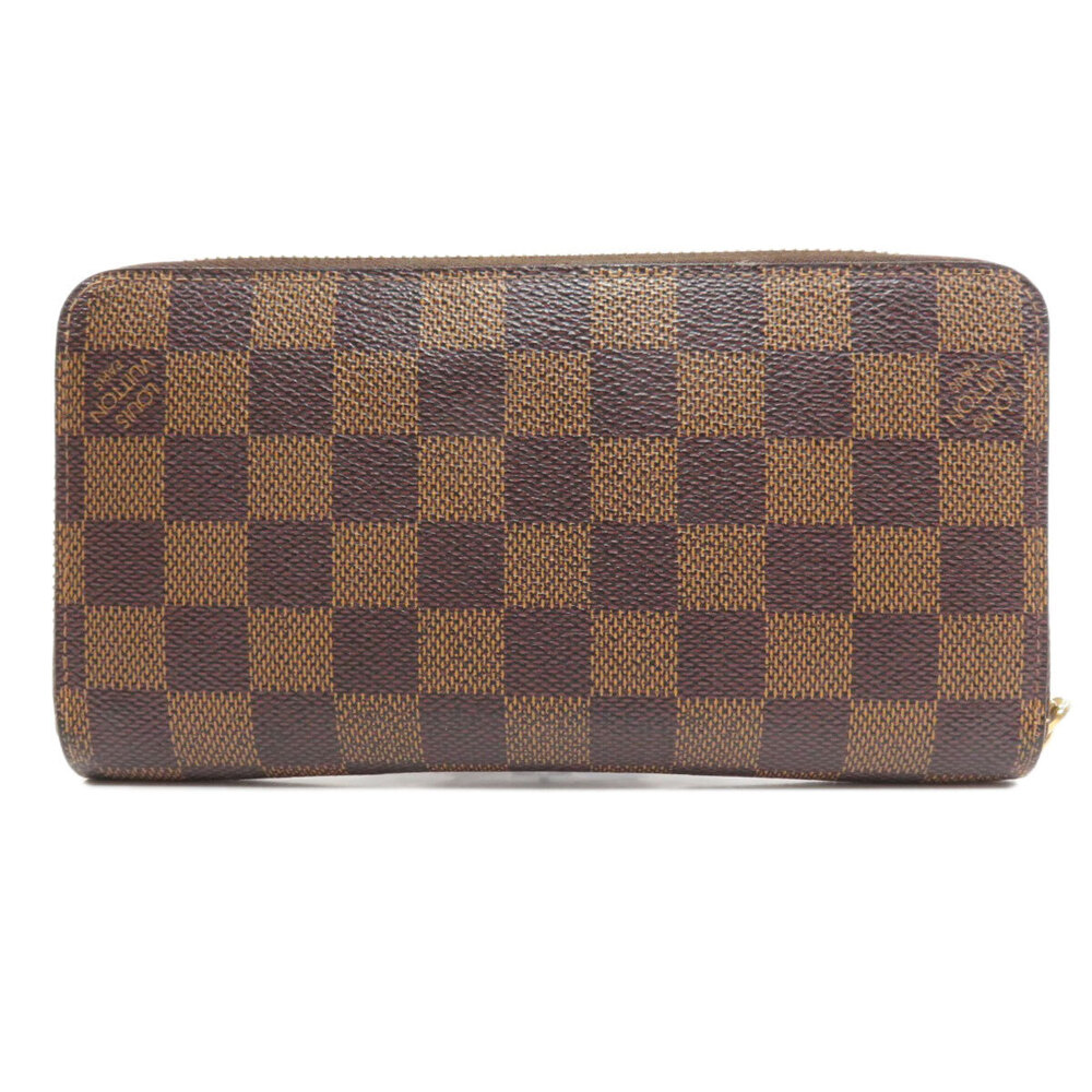 Louis Vuitton Zippy Ebene Long Wallet Wallet Damier Brown Canvas Brown
